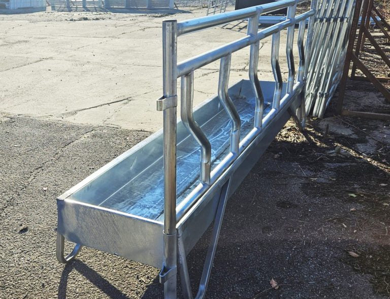 8 ft Galvanized Bunk Feeder